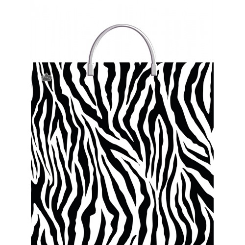 Пакет ПВД с пластиковой ручкой 350*360*0,085 Зебра цена за 10шт!